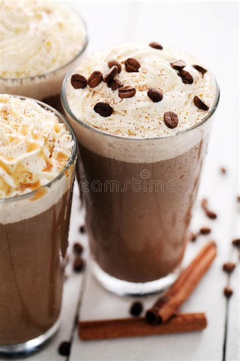 Ice Coffee With Whipped Cream Stock Image Image Of Drink Chocolate