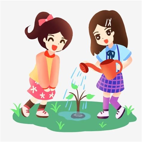 Detail Gambar Kartun Siram Pokok Bunga Koleksi Nomer