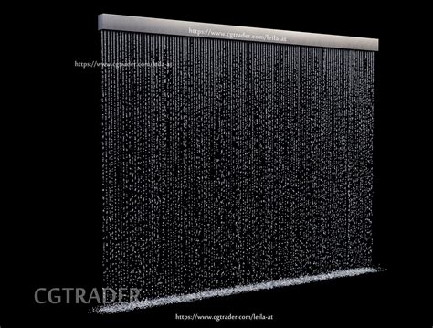 Waterfall Wall Rain Curtain Fountains 3d Model Cgtrader