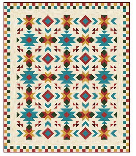 Southwest Quilt Pattern Southwest Quilt Nativ American Quilt Full Size