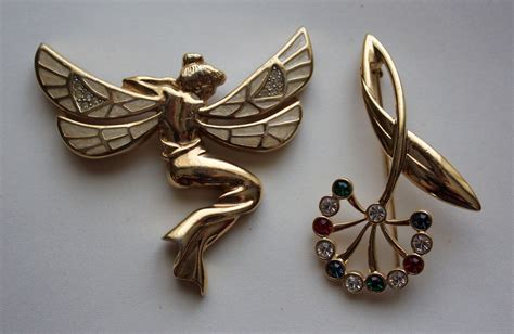 2 Brooches From Costume Jewelry Maker Pl Collectors Weekly