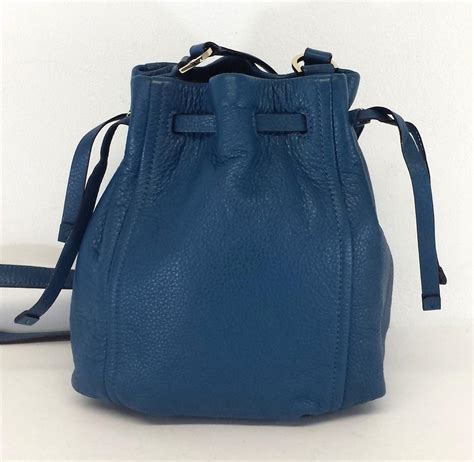 Shop designer handbags & purses from kate spade new york. Kate Spade Blue Pebbled Leather Bucket Shoulder Bag - Tradesy
