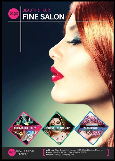 Beauty And Hair Salon Flyer Beauty Salon Posters Hair Salon Design