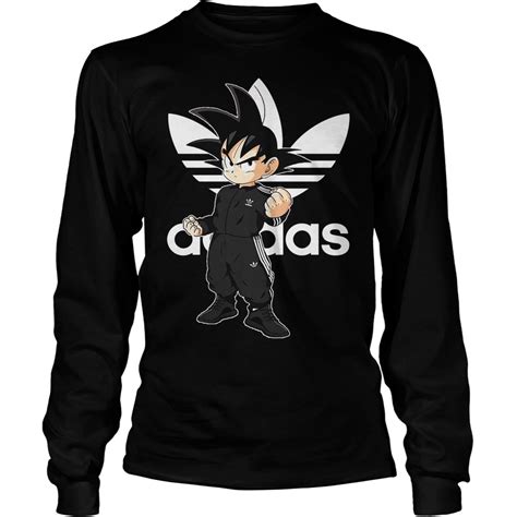 Impression digitale sérigraphiée, design original grammage élevé : Official Dragon Ball Z: Goku Adidas Shirt, hoodie and sweater