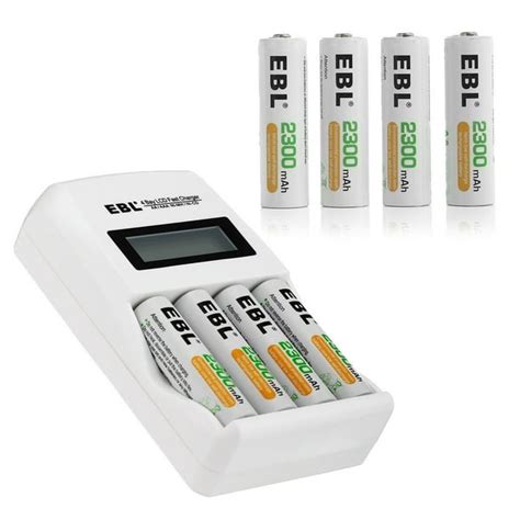 Ebl 8 Pack 2300mah Aa Battery Lcd Smart Battery Charger For Aa Aaa Ni