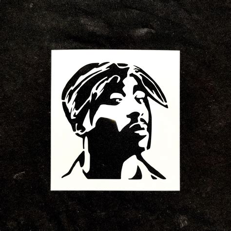 Tupac Silhouette Stencil Etsy