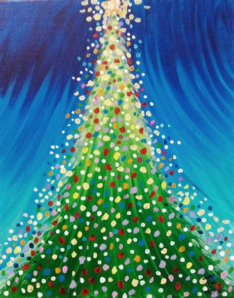This Christmas Christmas Canvas Christmas Tree Painting Christmas