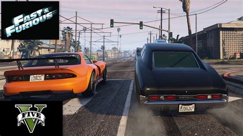 Grand Theft Auto V The Fast And The Furious Drag Scene Youtube