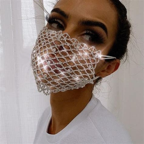 A mask is a piece of cloth or other material, which you wear over your face so that. Rhinestones bling fashion reusable face masks for women ...