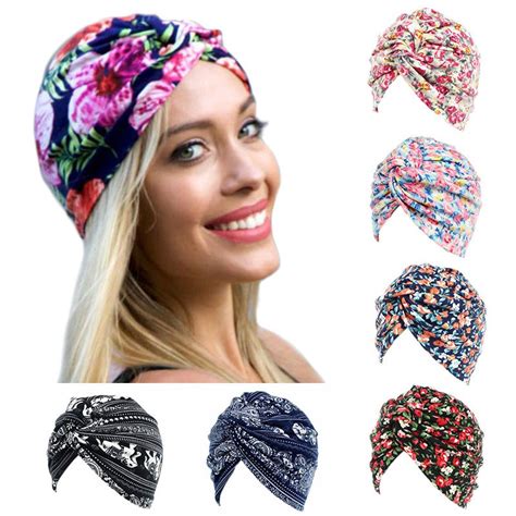 Buy Bandanas Women Flower Printing Chemo Cap Turban