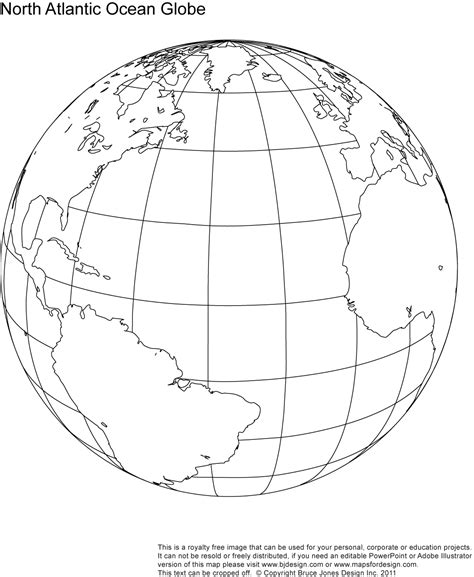 Printable Blank World Globe Earth Maps Royalty Free 