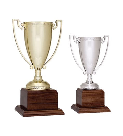 Die Cast Zinc Cup On Walnut Base Maxwell Medals And Awards