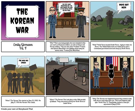 The Korean War Storyboard By Egirmann39573