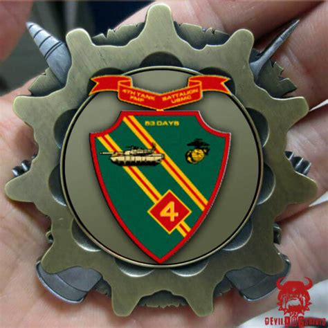 Usmc 4th Tank Battalion Challenge Coin Usmc Coins