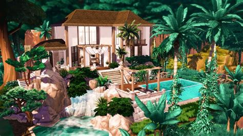 The Sims 4 Tropical Honeymoon House No Cc Stop Motion Video Youtube