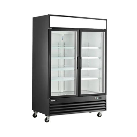 Double Glass Door Commercial Freezer For Sale Large Capacity Iron