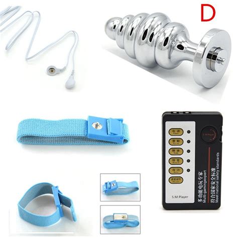 Electric Shock Pulse Therapy Massager Metal Anal Plug Butt Electrode Metal Stimulate