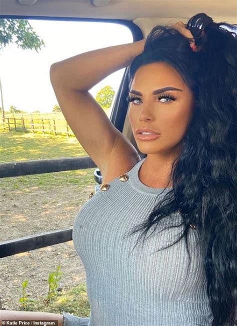 Katie Price Puts On A Sultry Display In A Ribbed Blue Co Ord As She