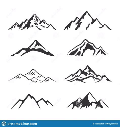 Illustration About Collection Mount Hill Design A Illustrator Vector Of