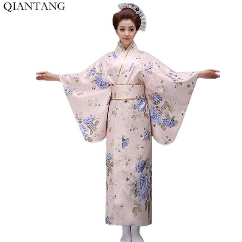 top selling classic traditional japanese women yukata kimono with obi stage performance dance