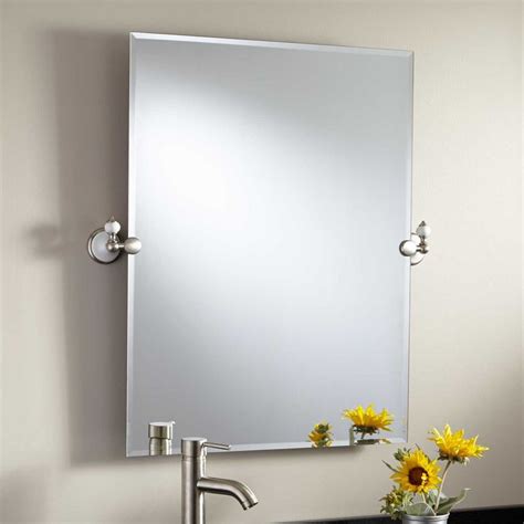 Flamego freestanding pedestal bathroom vanity oval mirror, chrome. 32"+Adelaide+Rectangular+Tilting+Mirror (With images ...