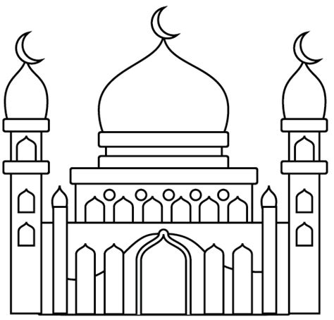 10 Most Beautiful Mosque Coloring Pages For Children Coloring Pages