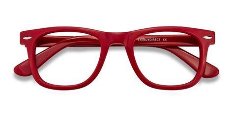 Hubris Round Matte Clear Full Rim Eyeglasses Eyebuydirect Eyebuydirect Eyeglasses Red