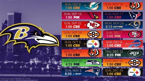 Baltimore Ravens Schedule - Renatakhotiah