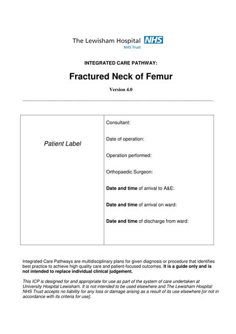 Pdf Fractured Neck Of Femur The National Hip Fracture · Pdf