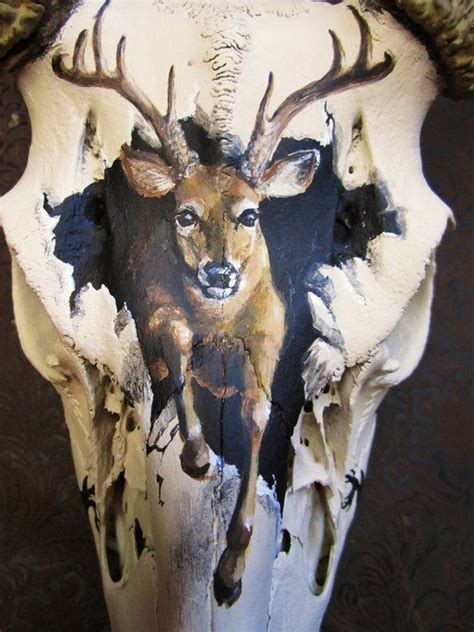 Pin By Sami Reetz On Skull Tattoos Deer Skull Art Painted Deer