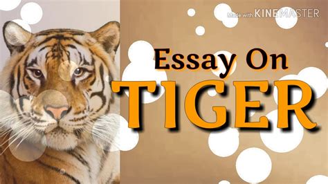 15 Lines Essay On Tiger In English For Class 1 To 5 Youtube