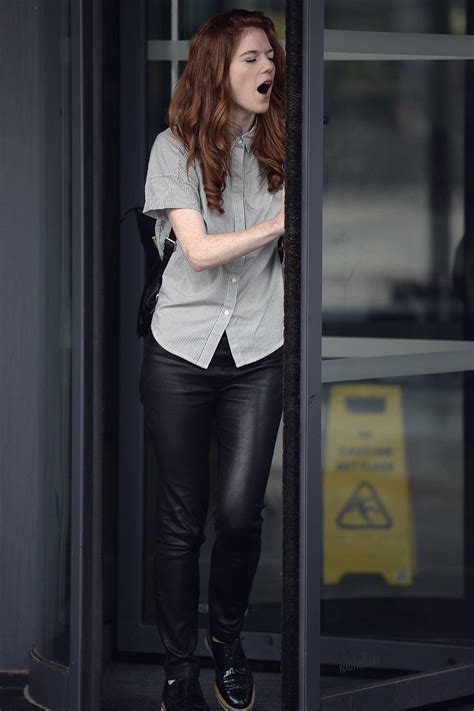Rose Leslie Wearing Leather Pants Leather Skinny Pants Famous Celebrities Celebrities Female