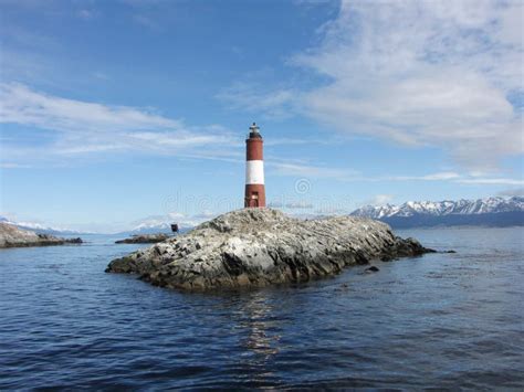 Les Eclaireurs Lighthouse Ushuaia Stock Image Image Of Patagonia