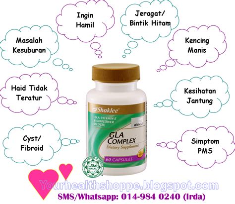 A little extra help to get you through the month. A WAHMpire's Diary: GLA SHAKLEE: VITAMIN UNTUK HAID, CYST ...