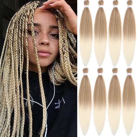 Buy Leeven 8 Packs Pre Stretched Braiding Hair 26 Inch Yaki Texture