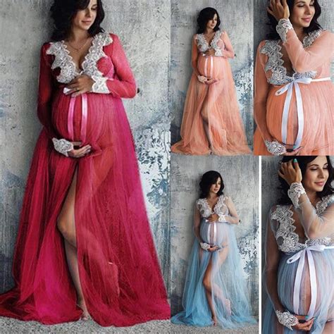 Hot Maternity Lace Dress Photography Photo Shoot Dress In