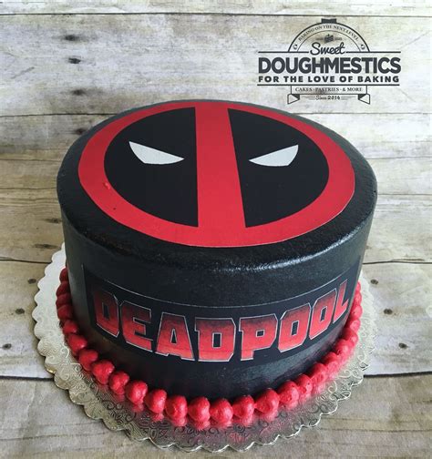 Dead Pool Cake By Sweet Doughmestics Deadpool Birthday Deadpool Cake 6th Birthday Cakes