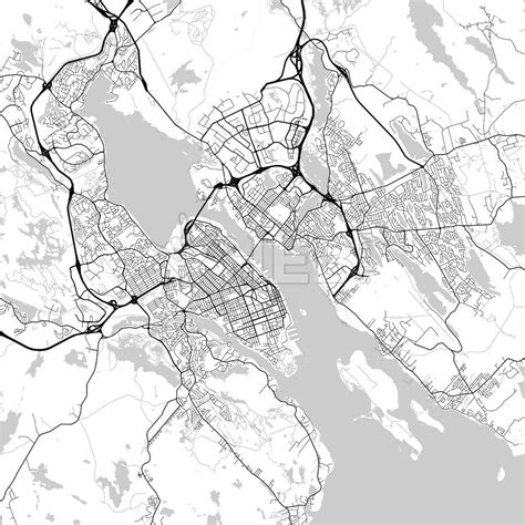 Halifax Nova Scotia Downtown City Map Light Hebstreits Sketches