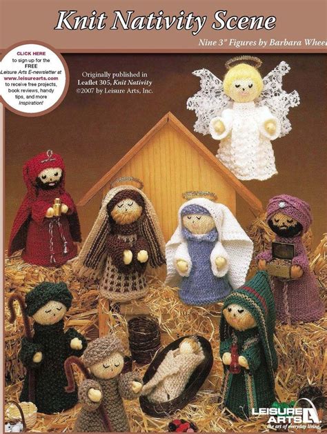 Knitting Pattern For Nativity Scene Set Includes 9