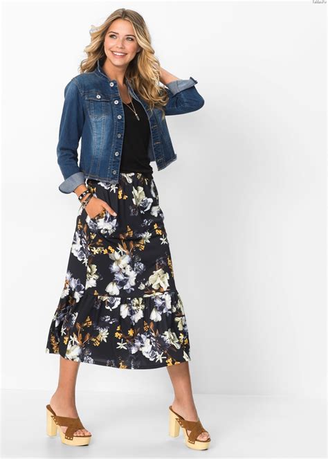 Faldas Largas De Verano Midi Skirt Fashion Floral Skirt