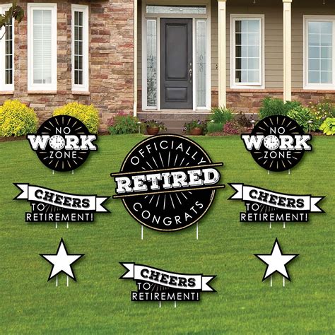 Big Dot Of Happiness Happy Retirement Yard Sign And Outdoor Lawn