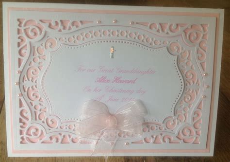 Christening Card For My Great Grandbabe Christening Cards Cards Handmade Baby Cards
