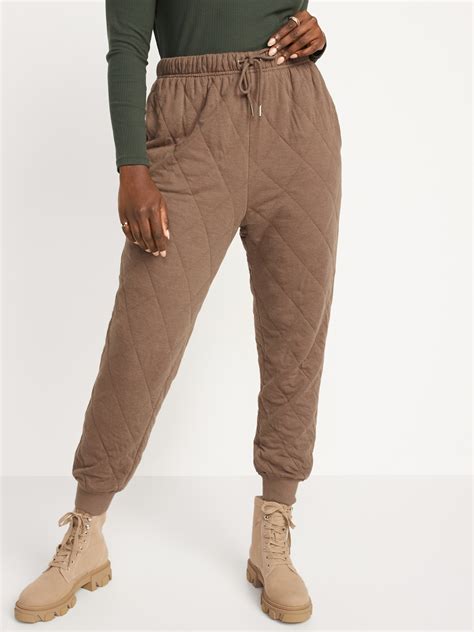 Extra High Waisted Quilted Jogger Sweatpants For Women Old Navy