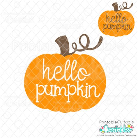 Craft Supplies And Tools Embellishments Silhouette Cut File Fall Dxf Hello Pumpkin Svg File Cricut