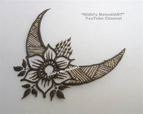 The arabic mehndi design is the perfect mehndi design for all occasions. Simple Floral Moon Patch Henna Mehndi Design Tutorial - YouTube