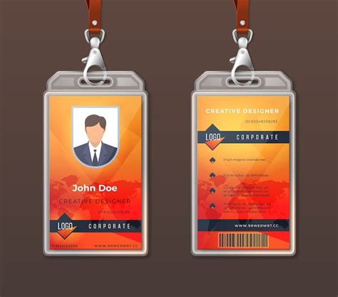 Premium Vector Id Card Corporate Identity Employee Access Badge