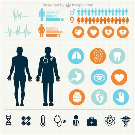 Medical Statistics Infographics Free Vector