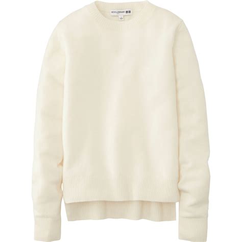 Uniqlo Women Idlf Cashmere Cropped Sweater In White Off White Lyst