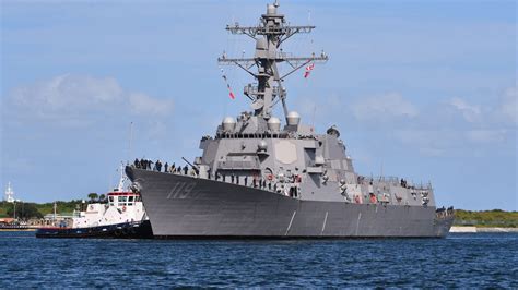 Navy Destroyer Uss Delbert D Black At Port Canaveral For Commission