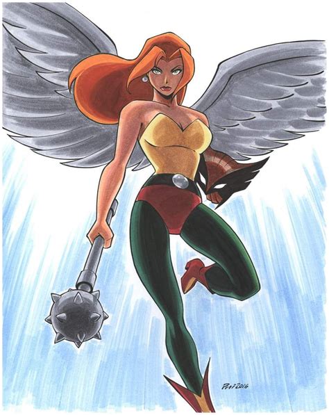 and here s hawkgirl by philip moy straight out of justice league unlimited dc comics hawkgirl